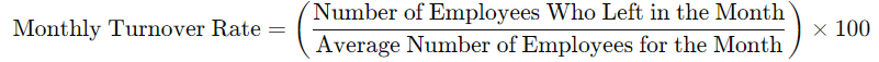 Apply the Monthly Turnover Rate Formula graphic